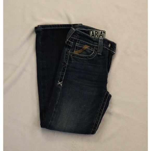 Youth Boys Size 7 Ariat B4 Relaxed Jeans, Denali B4 Hugo Boot Cut - Picture 9 of 10